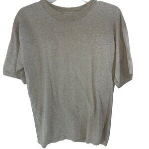 Structure Medium Beige Cotton Short Sleeve T-shirt 25b